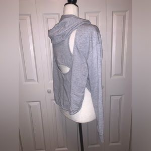 NWOT Nanette Lapore gray athletic workout zip up hoodie jacket size xsmall